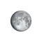 Zunehmender Mond mit Horizont