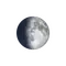 Zunehmender Mond mit Horizont