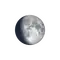 Zunehmender Mond mit Horizont