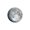Zunehmender Mond mit Horizont
