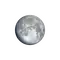Zunehmender Mond mit Horizont