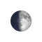 Zunehmende Sichel mit Horizont