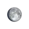 Zunehmender Mond mit Horizont