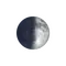 Zunehmende Sichel mit Horizont