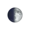 Zunehmende Sichel mit Horizont