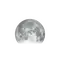 Zunehmender Mond mit Horizont