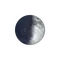 Zunehmende Sichel mit Horizont