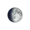 Zunehmender Mond mit Horizont