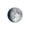 Zunehmender Mond mit Horizont