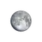 Zunehmender Mond mit Horizont