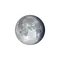 Abnehmender Mond mit Horizont