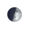 Zunehmende Sichel mit Horizont