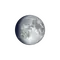 Zunehmender Mond mit Horizont
