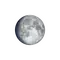 Zunehmender Mond mit Horizont