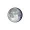 Abnehmender Mond mit Horizont