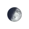 Zunehmende Sichel mit Horizont