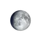 Zunehmender Mond mit Horizont