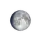Zunehmender Mond mit Horizont