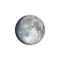 Zunehmender Mond mit Horizont
