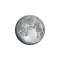 Zunehmender Mond mit Horizont