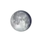 Abnehmender Mond mit Horizont