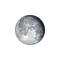 Abnehmender Mond mit Horizont