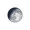 Zunehmender Mond mit Horizont