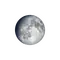 Zunehmender Mond mit Horizont