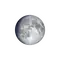 Zunehmender Mond mit Horizont