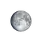 Zunehmender Mond mit Horizont