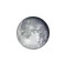 Abnehmender Mond mit Horizont