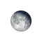 Abnehmender Mond mit Horizont