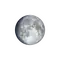 Zunehmender Mond mit Horizont