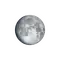 Zunehmender Mond mit Horizont