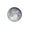 Abnehmender Mond mit Horizont